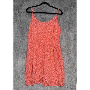 Old Navy Coral Floral Print Spaghetti Strap Dress XL TG Lightweight Summer Boho